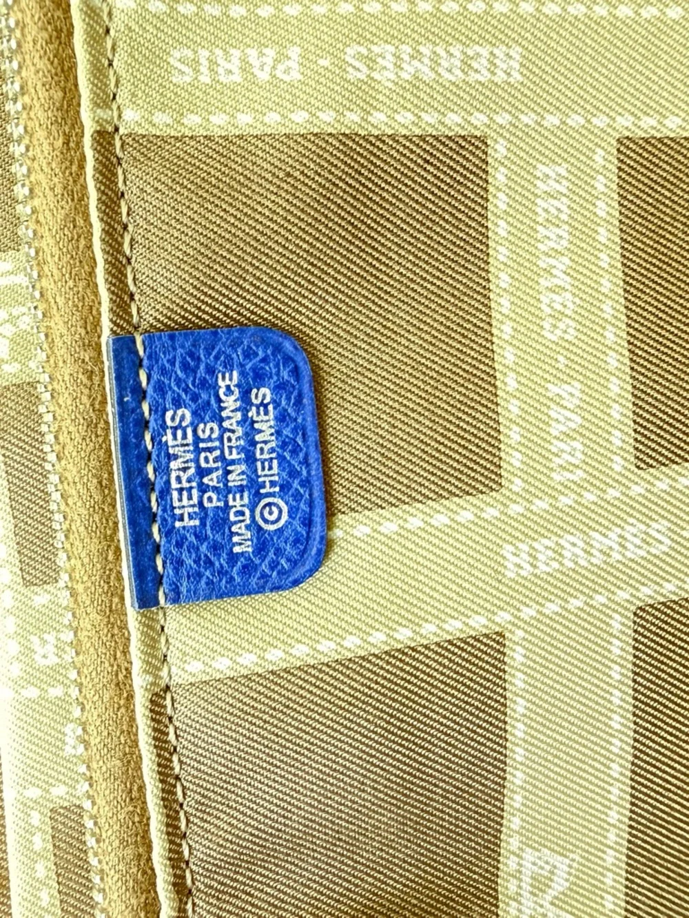 HERMES Blue Leather Zip Wallet Clutch - Picture 3 of 13